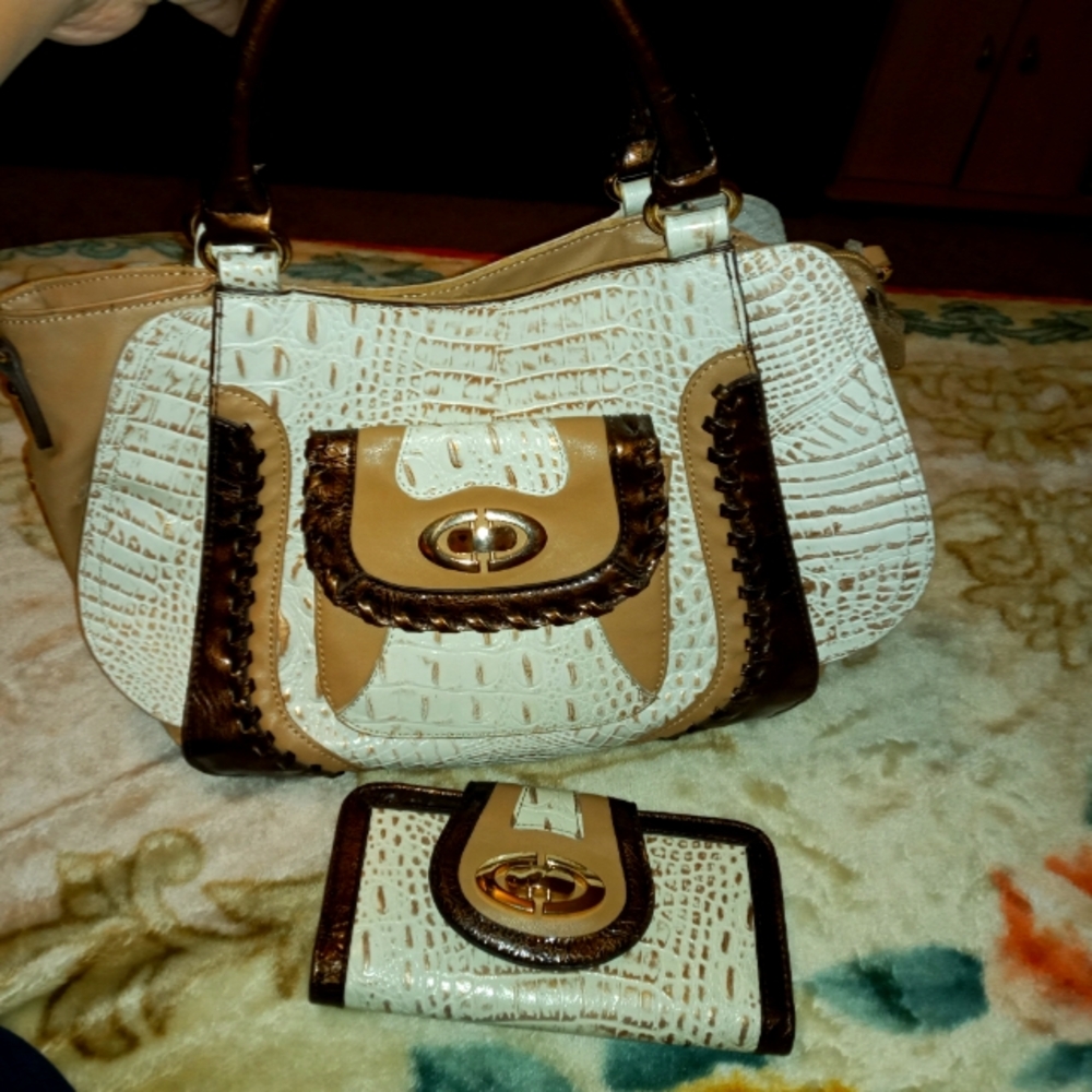 Natural Tone Purse & Wallet